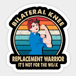 Bi-Lateral Knee Replacement Warrior Surgery Recovery Get Well Soon Sticker